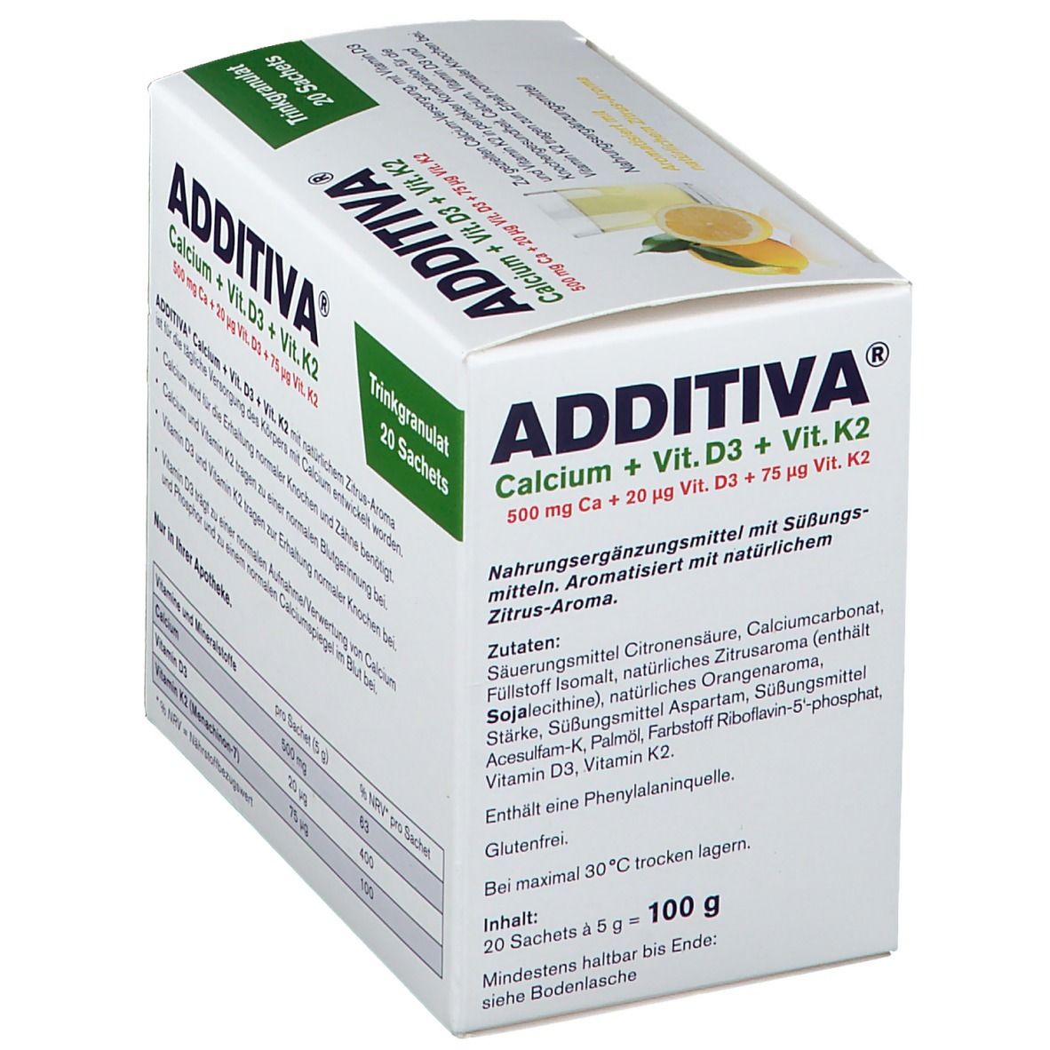 ADDITIVA® Calcium + Vit. D3 + Vit. K2