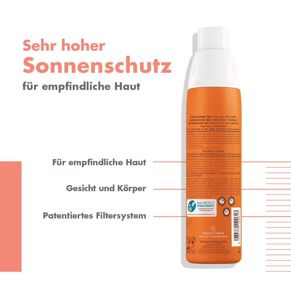 Avène SunSitive Sonnenspray LSF 50+ - Hochverträglicher Sonnenschutz für empfindliche Haut