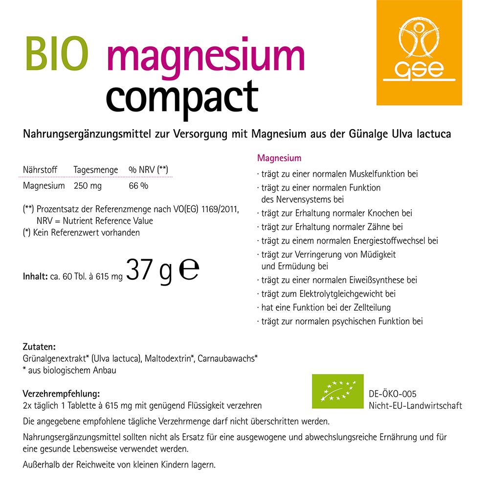 GSE Magnésium compact Bio
