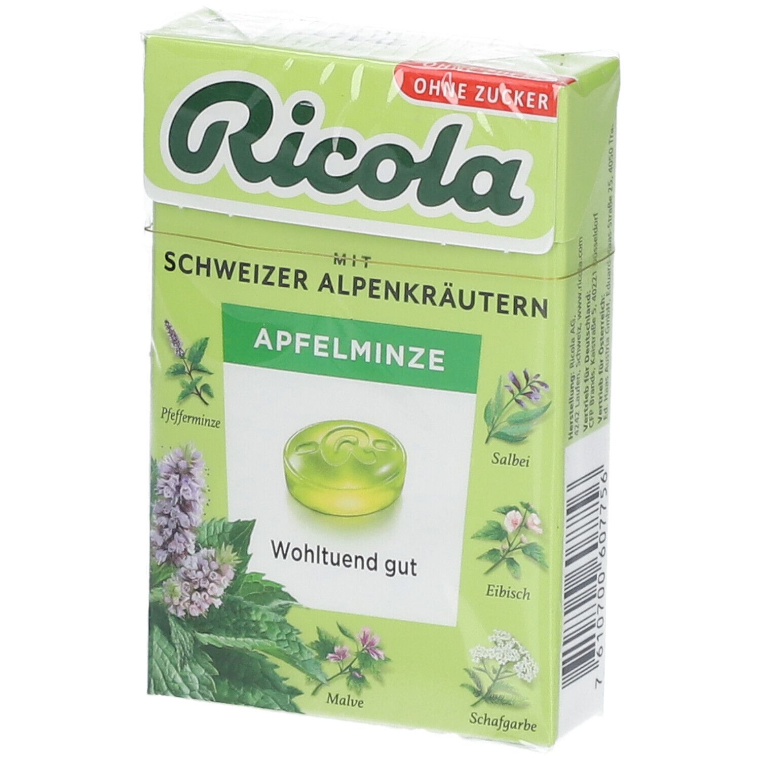 Ricola® Apfelminze ohne Zucker