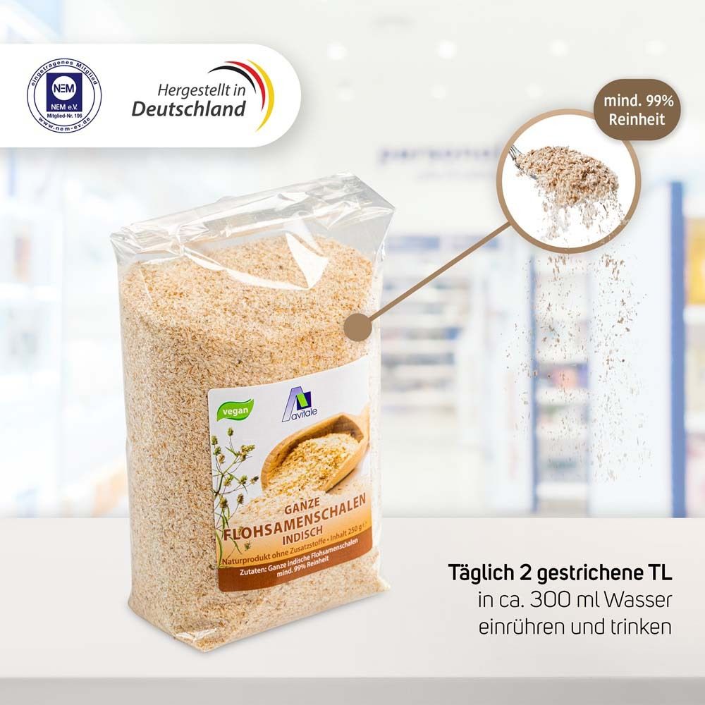 Avitale Enveloppes de psyllium entières indiennes