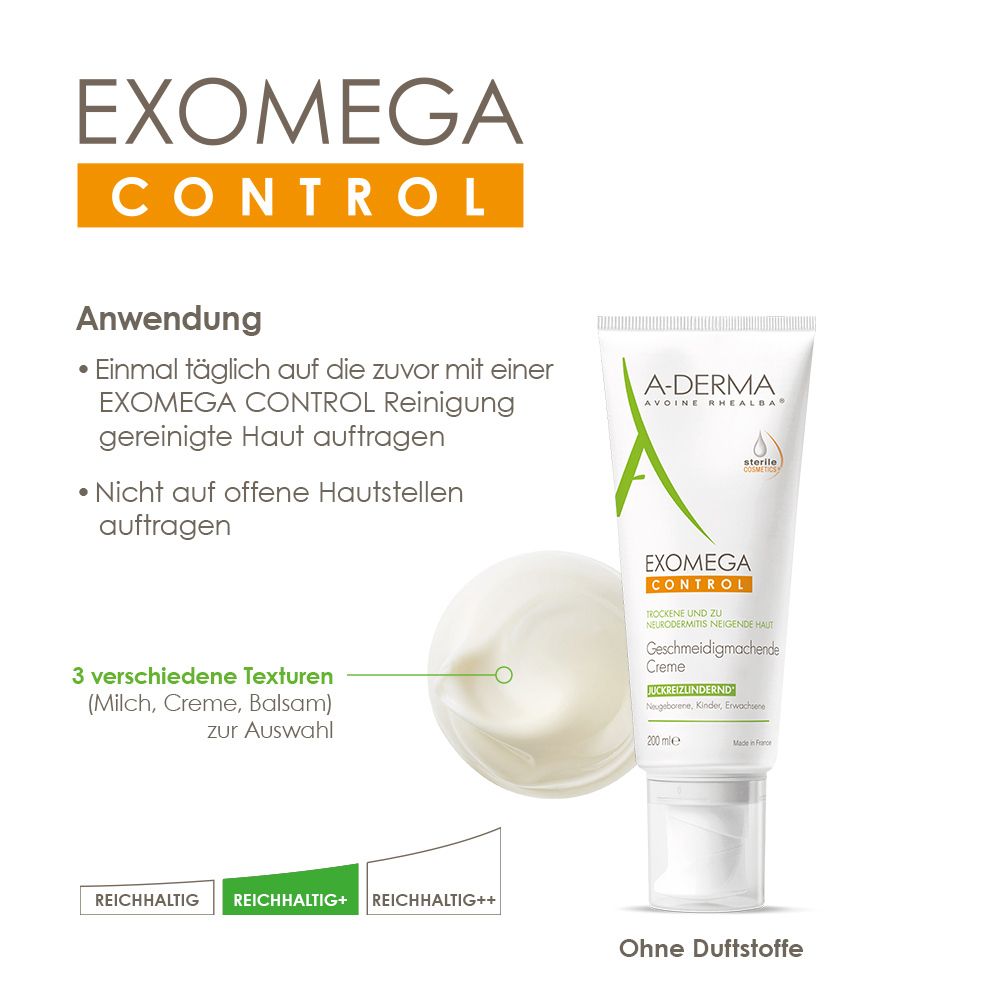 A-DERMA EXOMEGA Control Creme Sterile Kosmetik