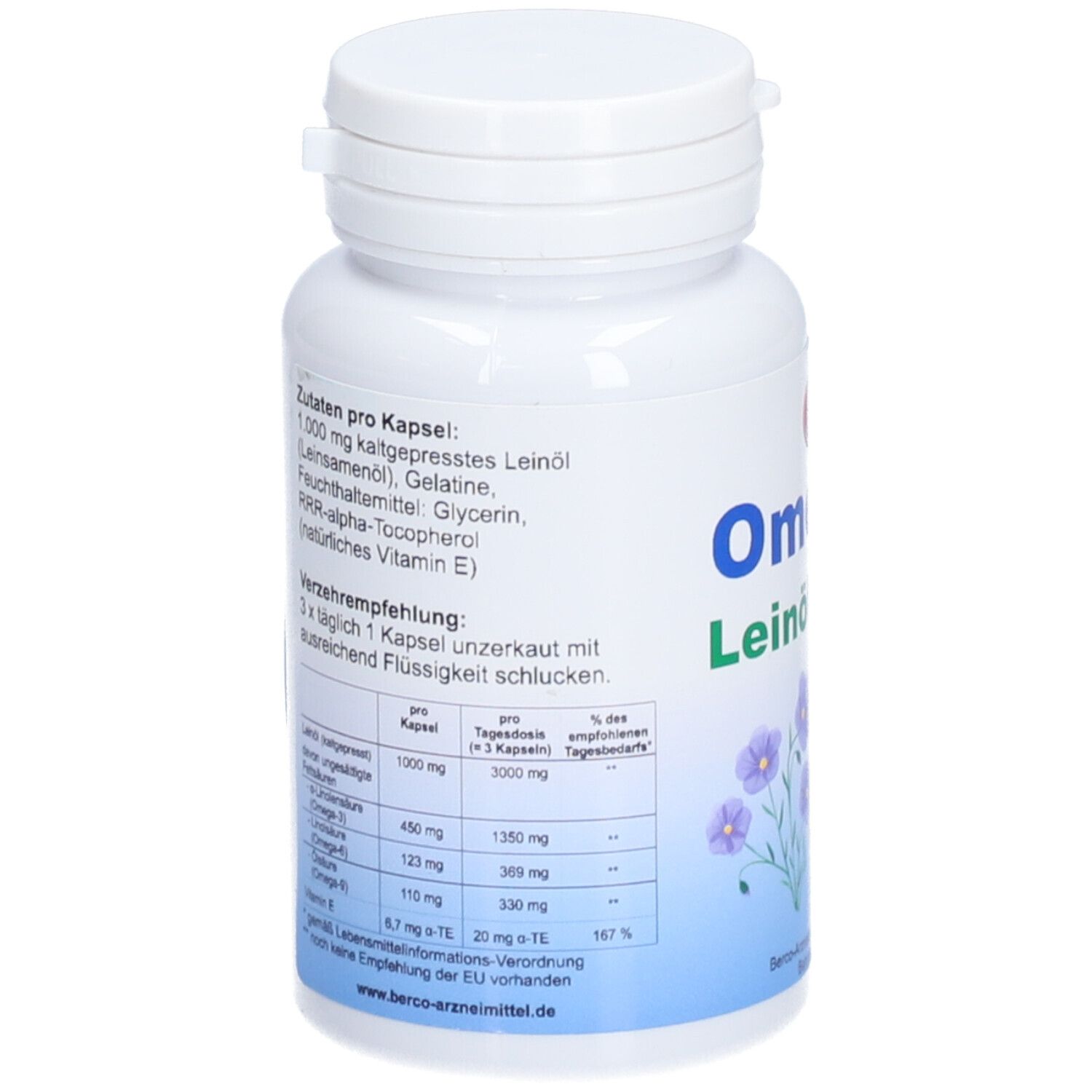 BERCO Omega-3 Huile de lin 1000