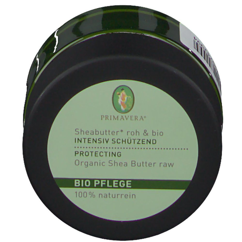 Dunkles Glas mit schwarzem Deckel. Auf dem Deckel ein grünes Etikett mit Produktinformationen und Logo.