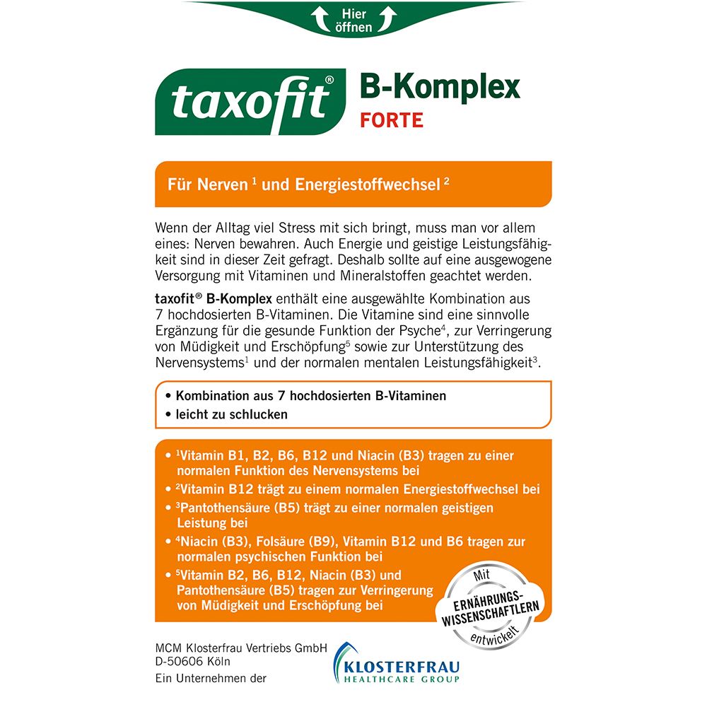 taxofit Complexe B + Acide folique