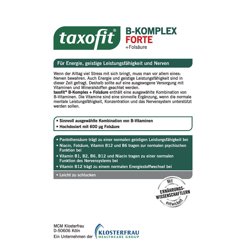 taxofit Complexe B + Acide folique