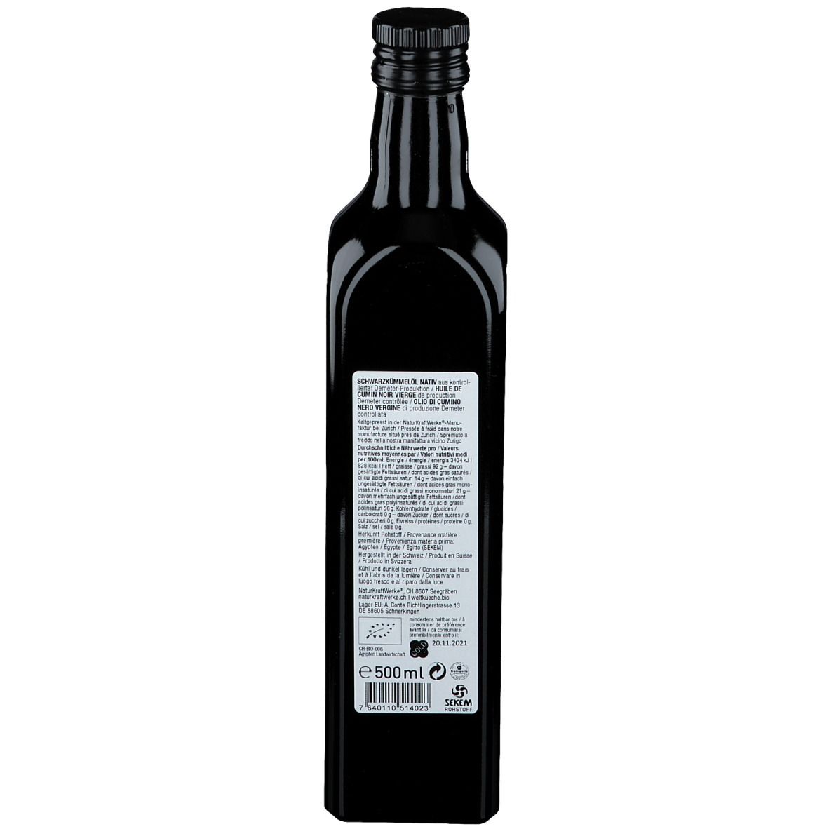 NATURKRAFTWERKE® Huile de cumin noir demeter