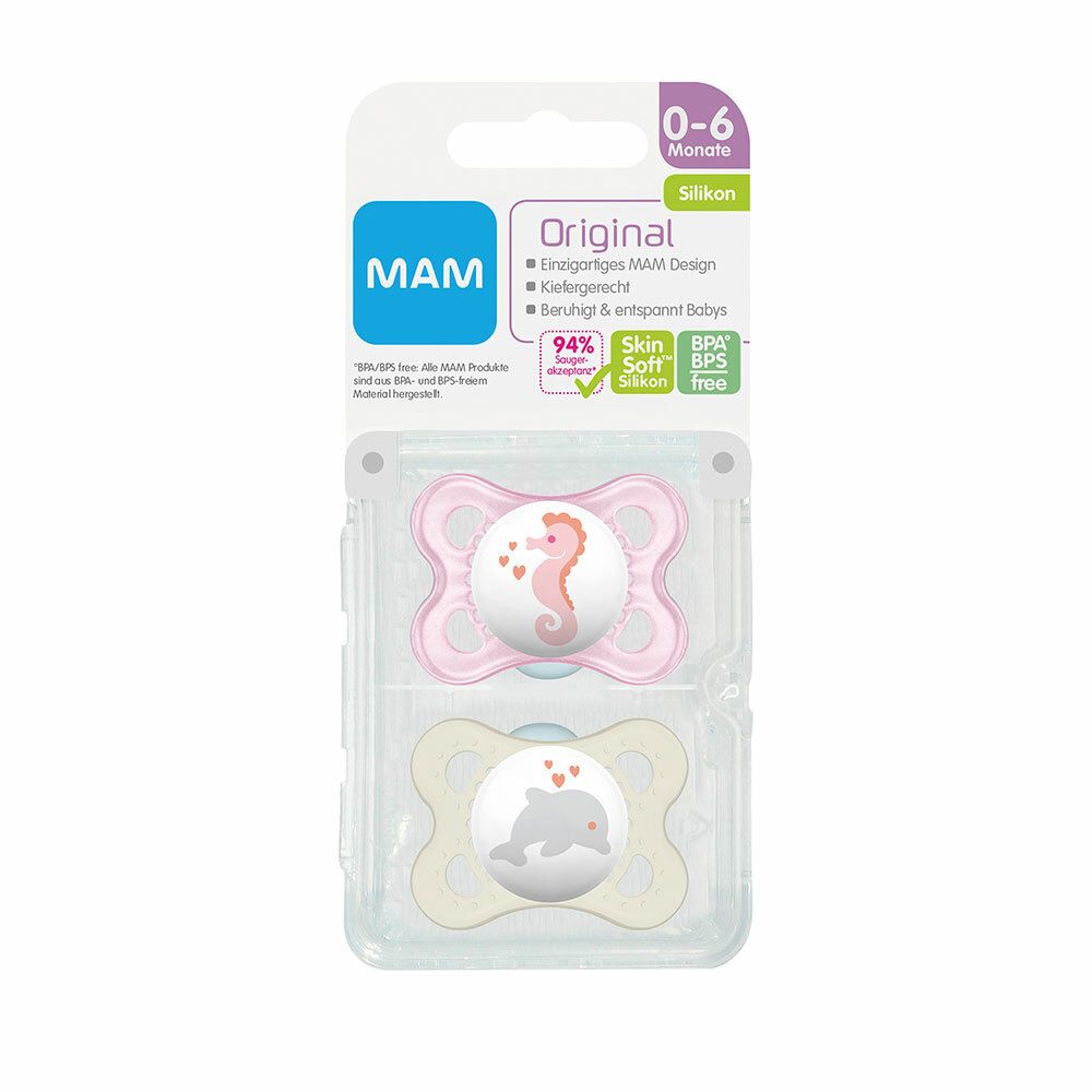 MAM Origina Sucette silicone 0-6 mois (Couleur non sélectionnable) 1 pc(s)  - Redcare Apotheke