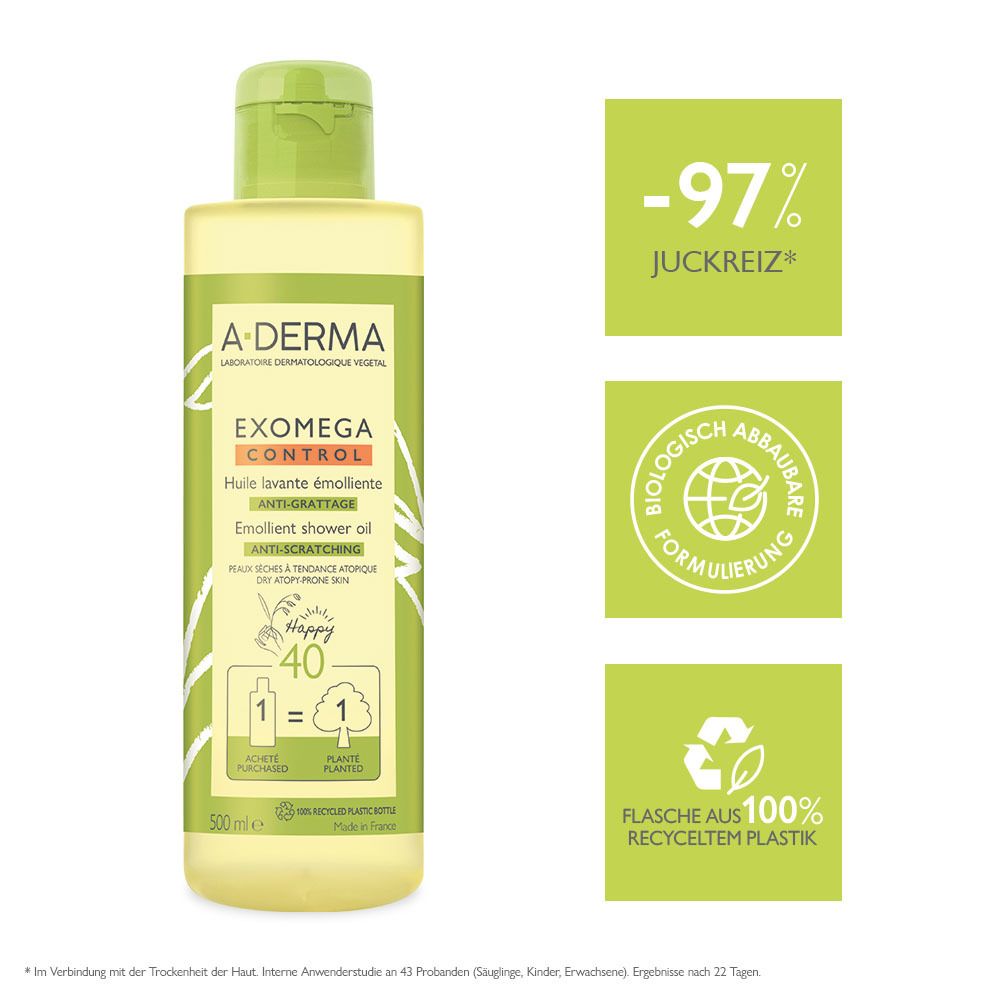 A-DERMA Exomega Control Huile lavante émolliente anti-grattage
