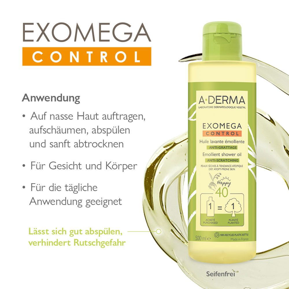 A-DERMA Exomega Control Huile lavante émolliente anti-grattage