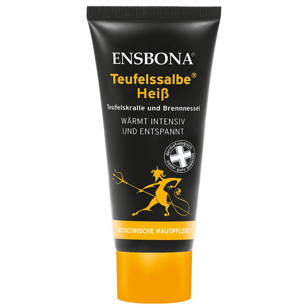 Ensbona Teufelssalbe Heiß Tube mit Teufelskralle und Brennnessel. Medizinische Hautpflege.