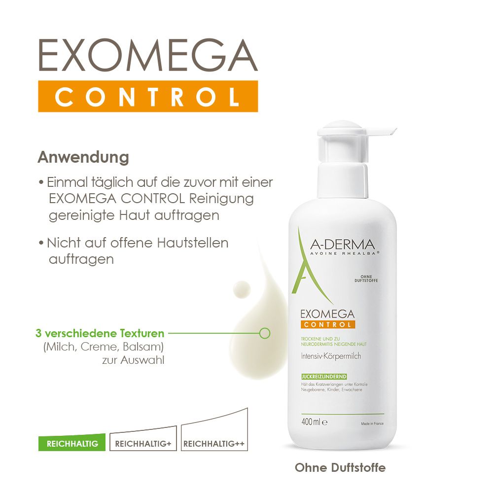 Lait corporel intensif A-DERMA EXOMEGA Control