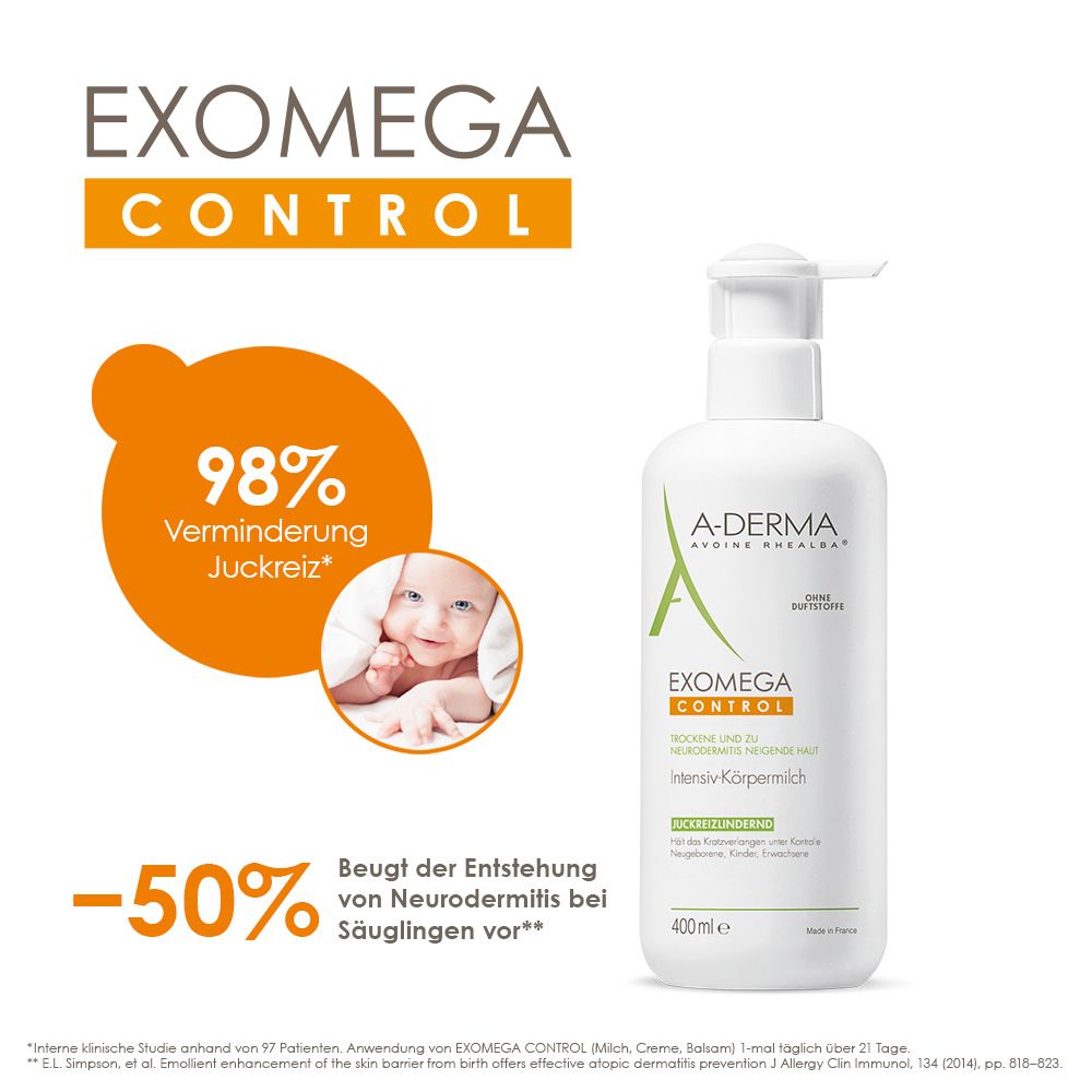 Lait corporel intensif A-DERMA EXOMEGA Control