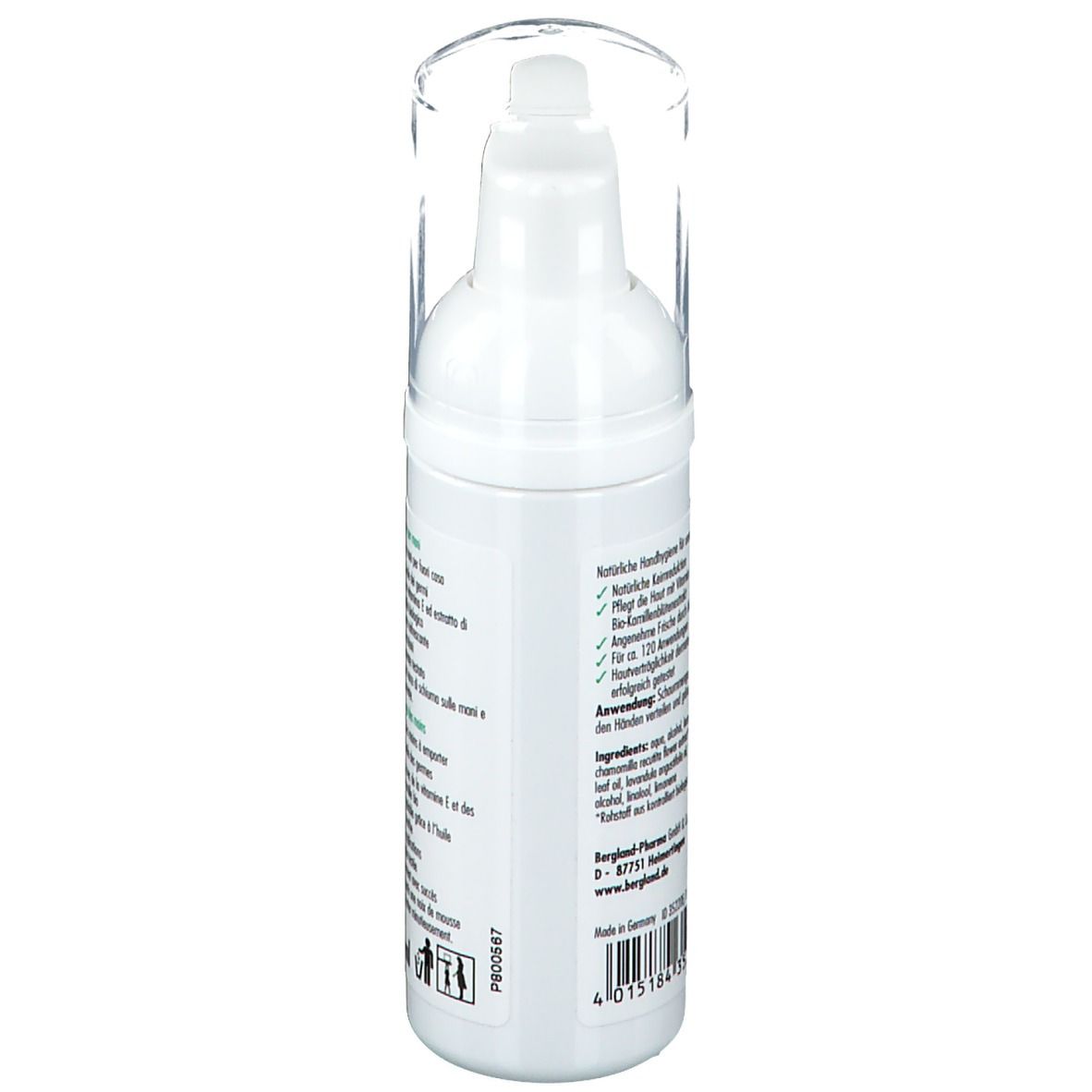 Mousse nettoyante pour les mains Bergland