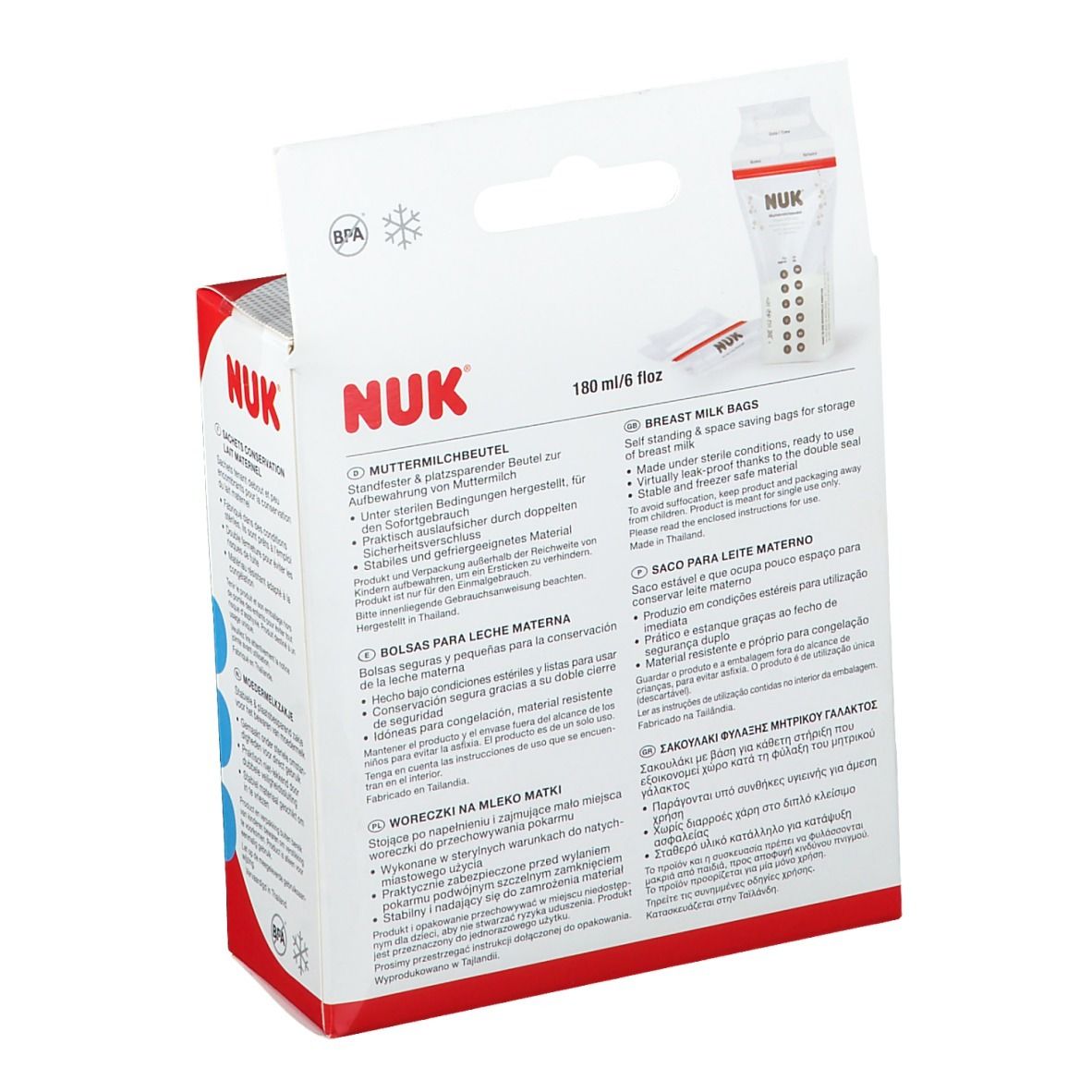 NUK® Sachets conservation de lait maternel 180 ml