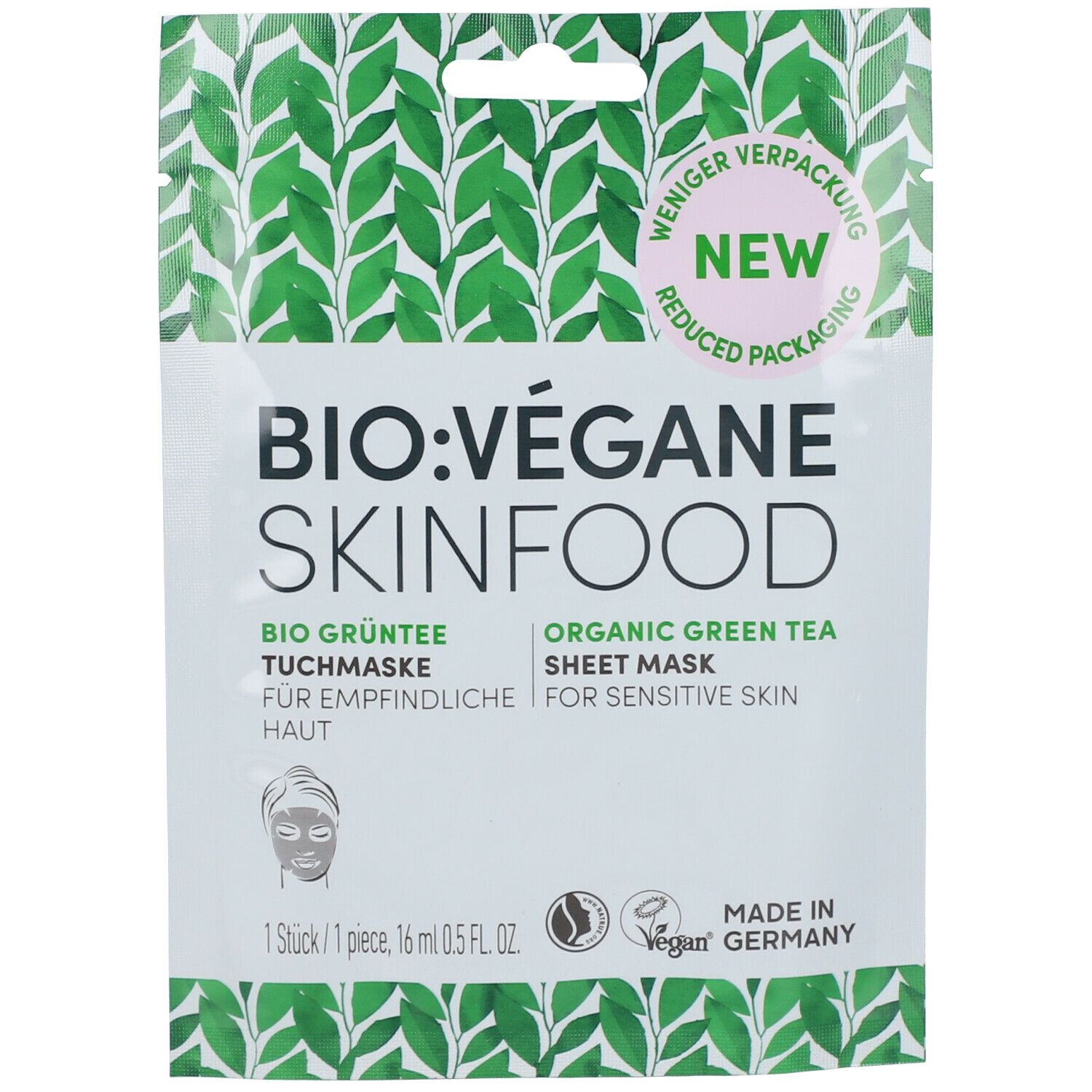 BIO VÉGANE SKINFOOD BIO TÉE VERT Masque en tissu