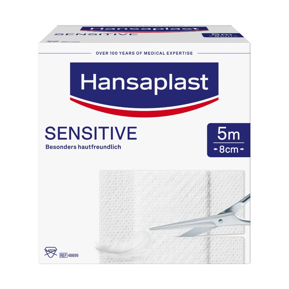 Hansaplast Pansement Sensitive 5 m x 8 cm