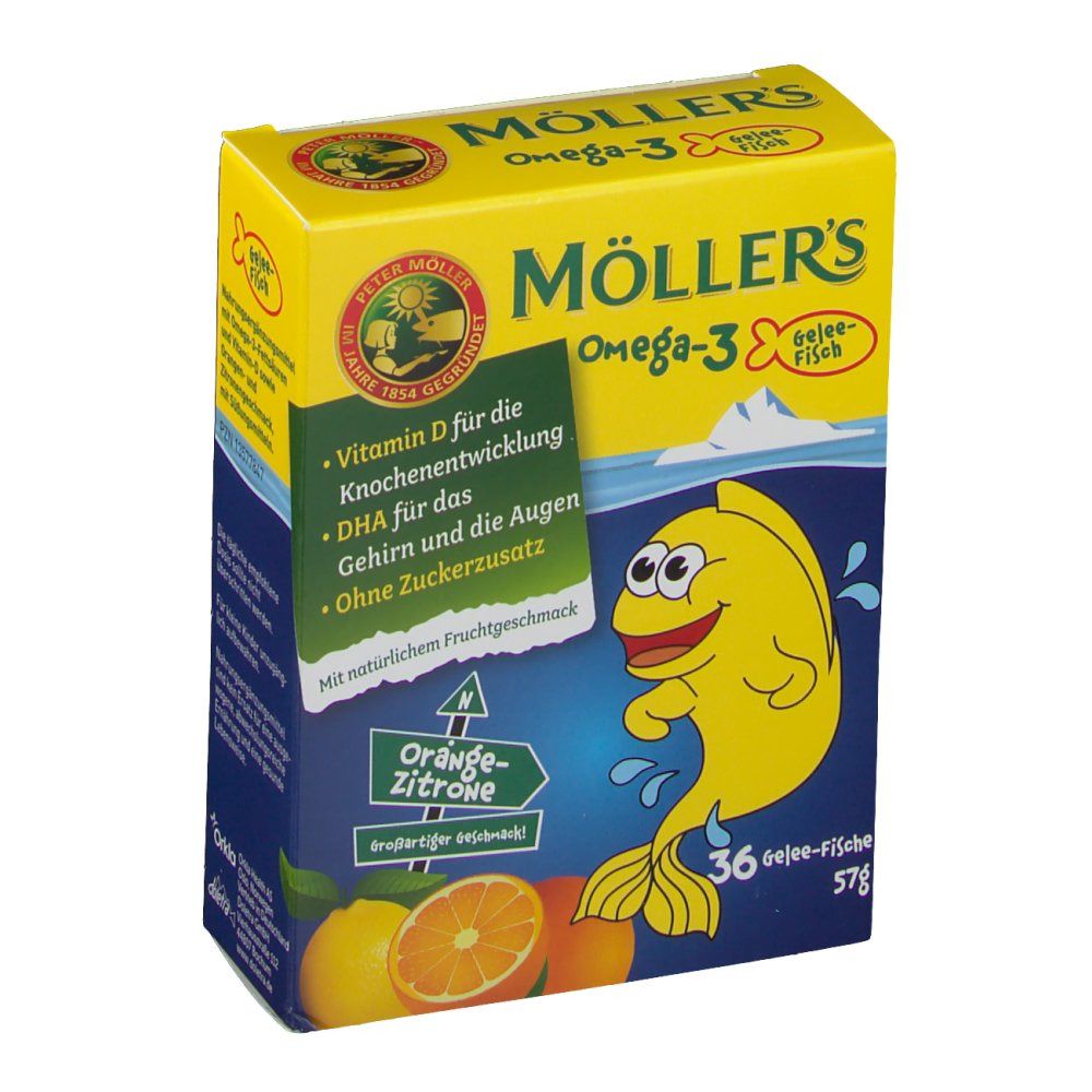 MÖLLERS Omega-3 Gelee Fische natürlicher Fruchtgeschmack