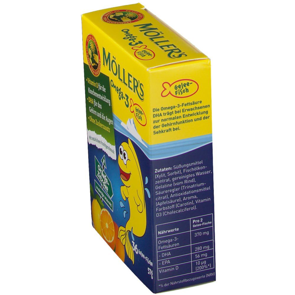 MÖLLERS Omega-3 Gelee Fische natürlicher Fruchtgeschmack