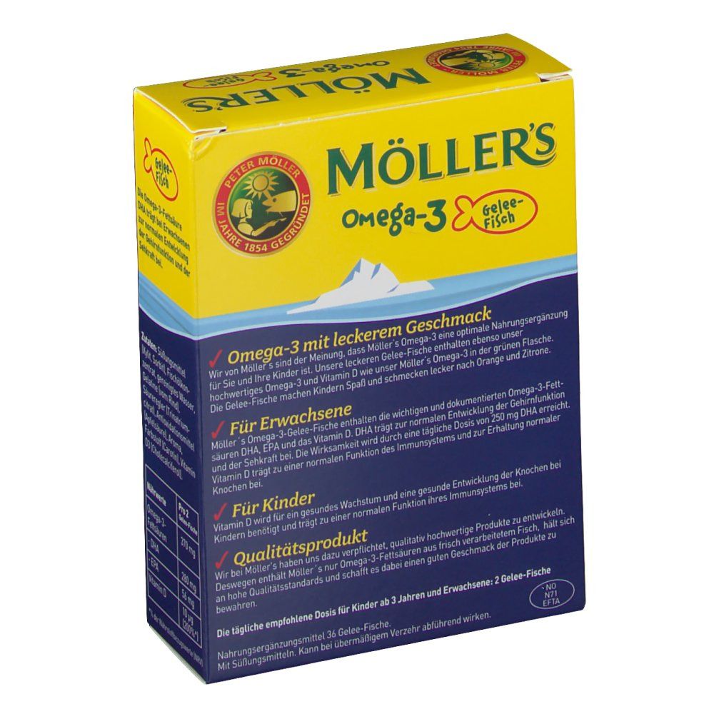 MÖLLERS Omega-3 Gelee Fische natürlicher Fruchtgeschmack