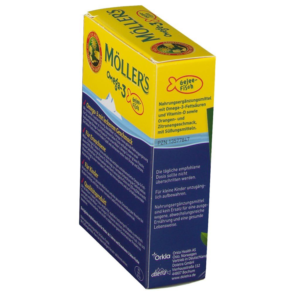 MÖLLERS Omega-3 Gelee Fische natürlicher Fruchtgeschmack