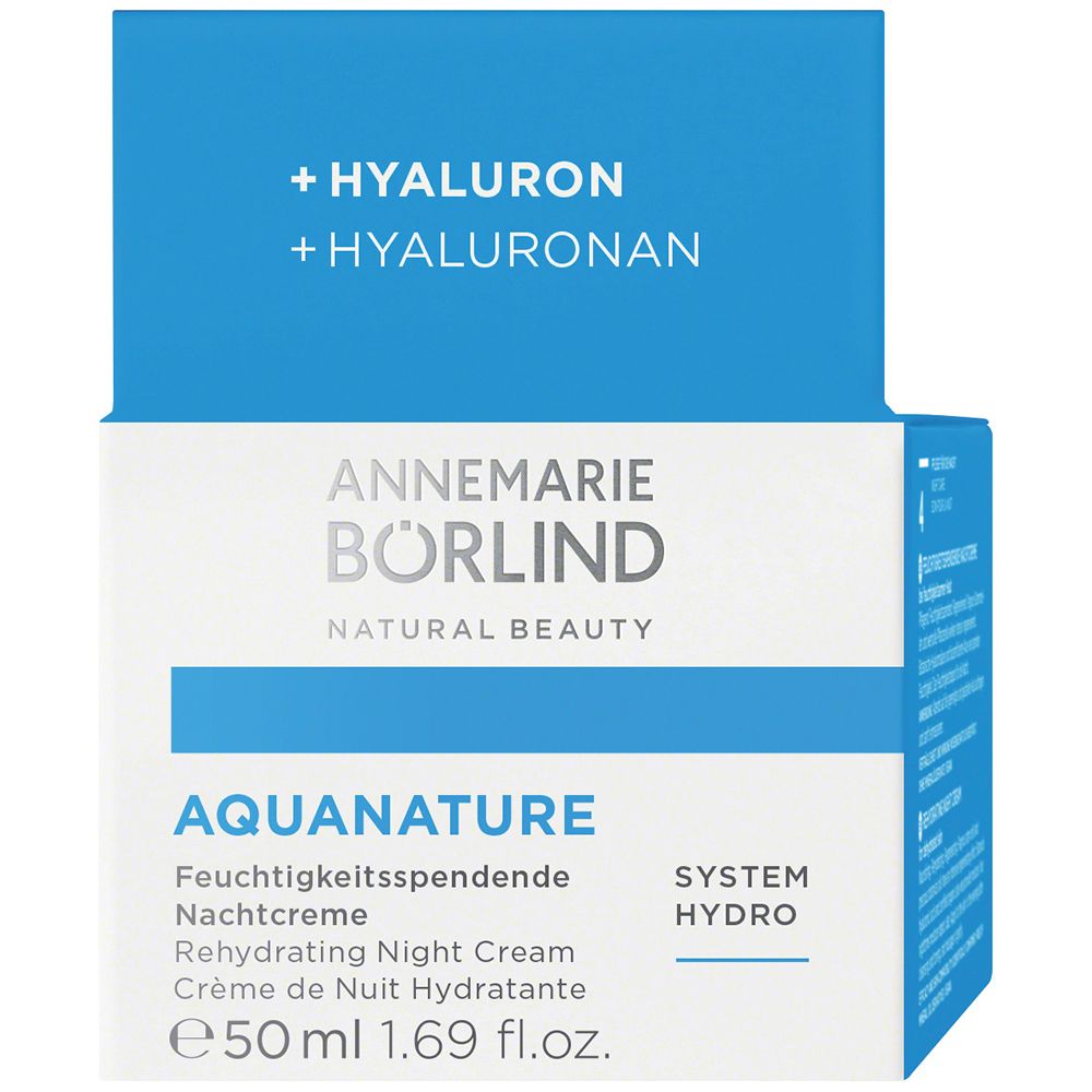 ANNEMARIE BÖRLIND AQUANATURE – SYSTEM HYDRO Feuchtigkeitsspendende Nachtcreme