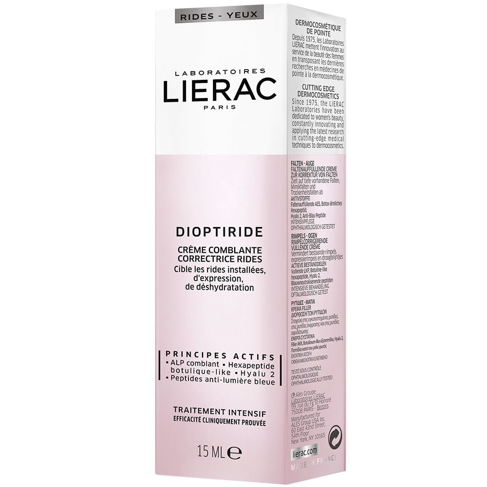 LIERAC DIOPTIRIDE Crème comblement yeux contre les rides