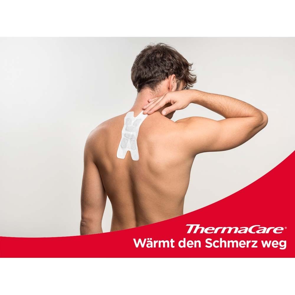 ThermaCare® bei punktuellen Schmerzen,  kleines ThermaCare Wärmepflaster zur flexiblen Anwendung