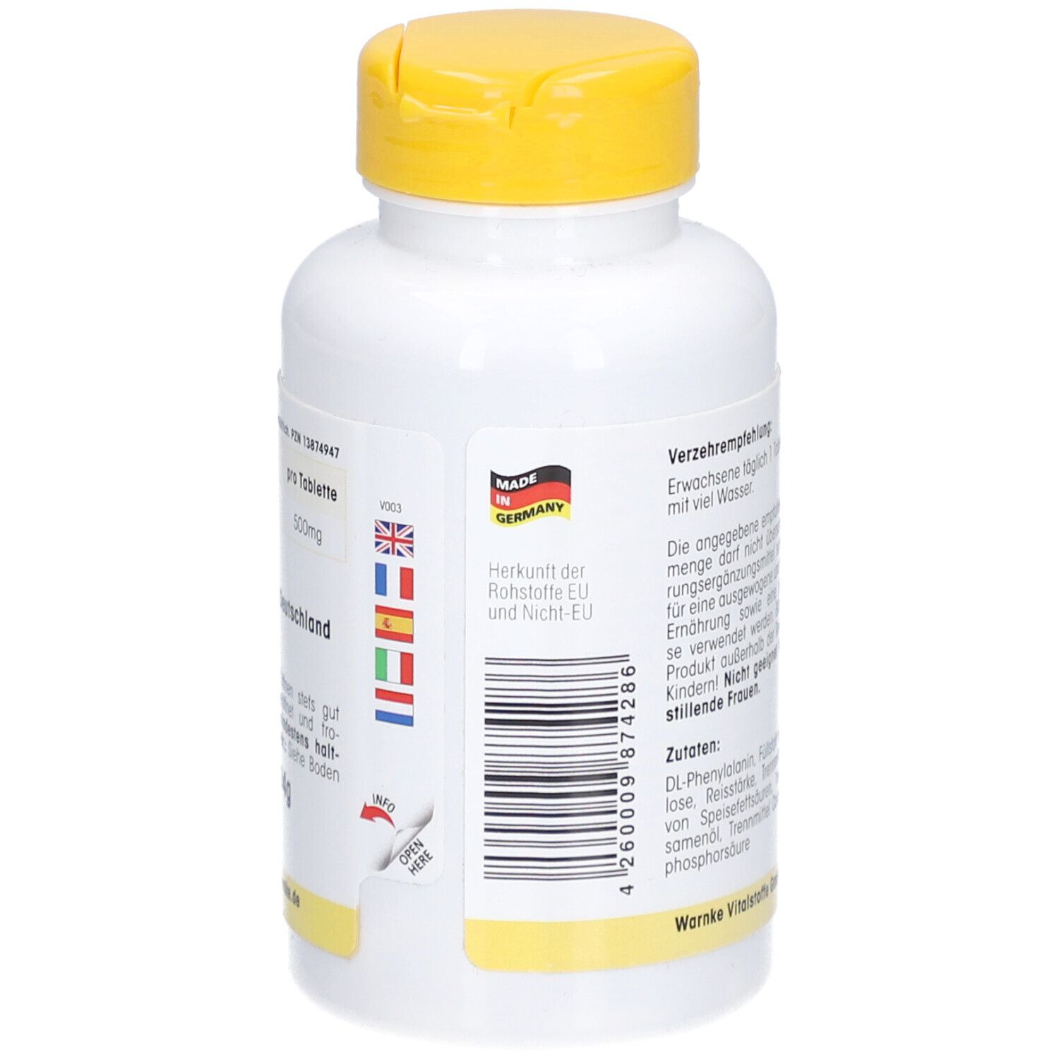 WARNKE DL-Phénylalanine 500mg