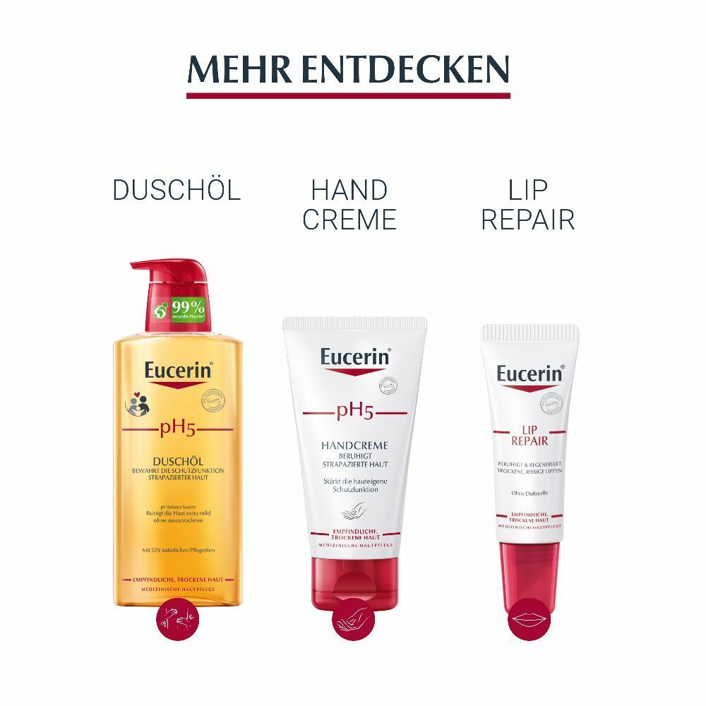 Eucerin® pH5 Reichhaltige Textur Lotion F – beruhigt strapazierte und trockene Haut & macht die Haut widerstandsfähiger