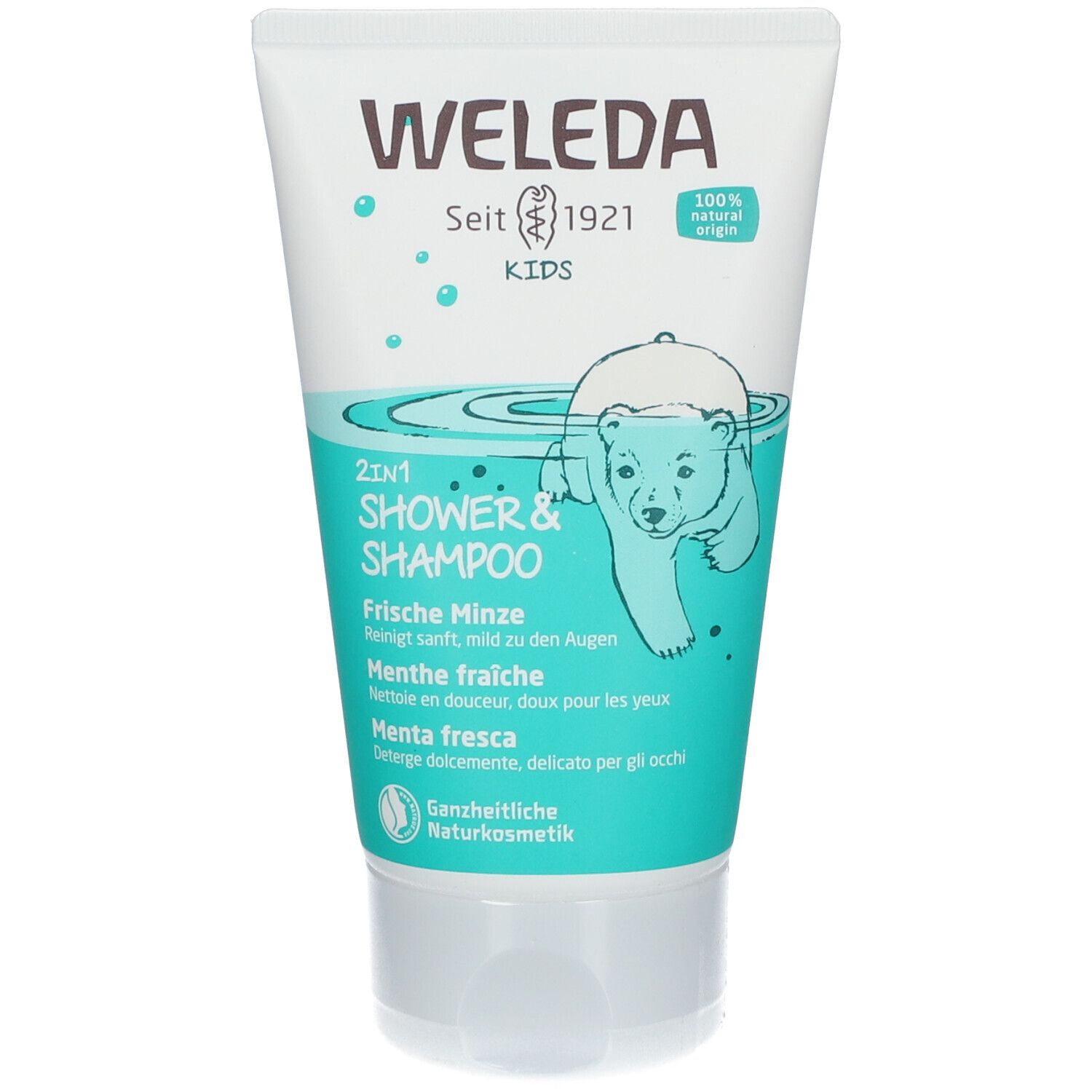 WELEDA Kids 2 in 1 Shower & Shampoo Menthe fraîche