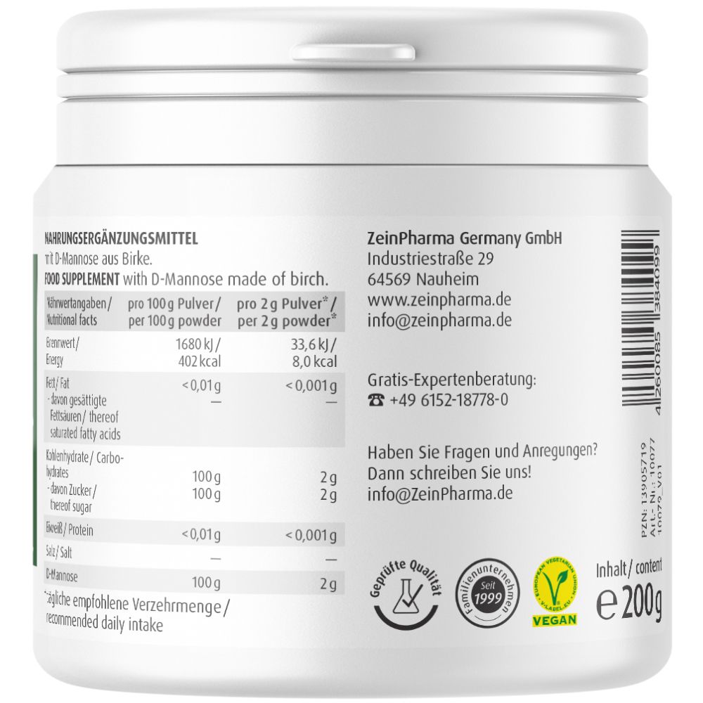 Natural D Mannose Poudre ZeinPharma