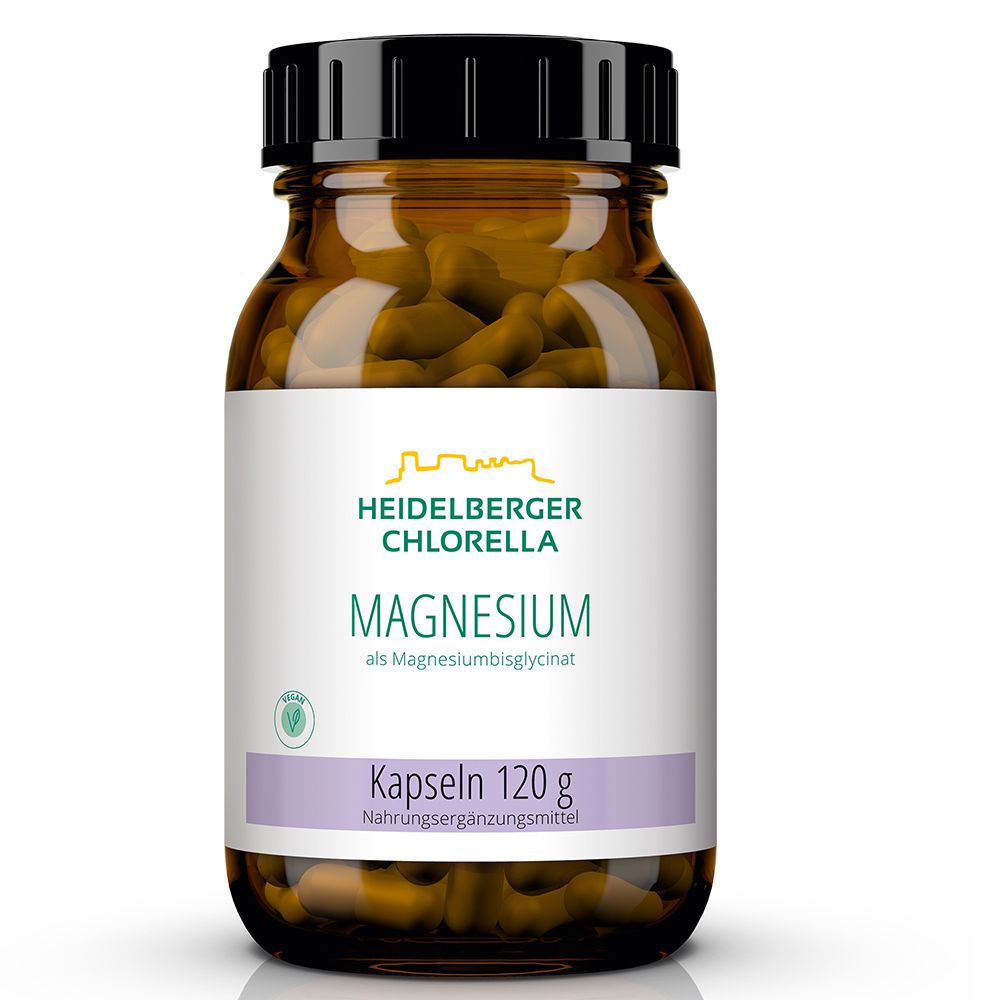 Heidelberger Chlorella Magnesium ALS Magnesiumbisglycinat Kapseln