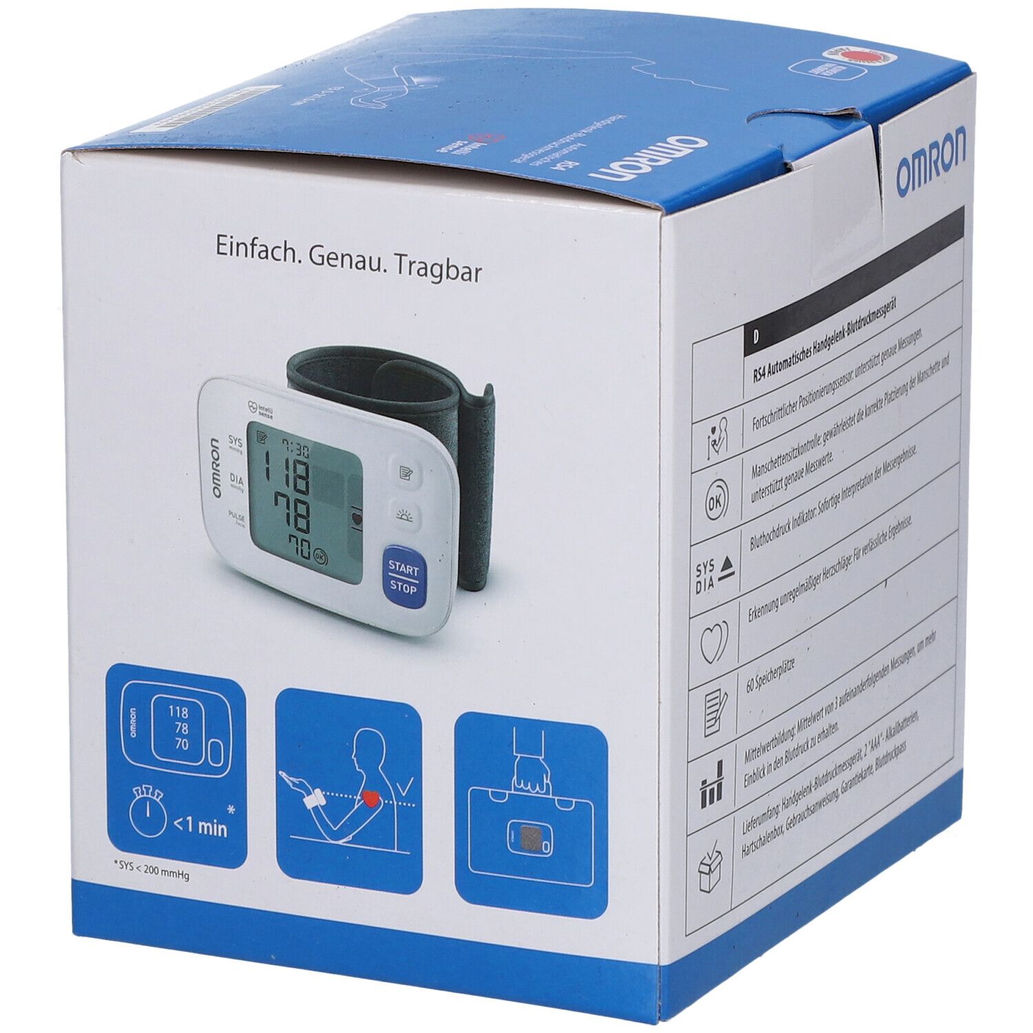 OMRON RS4 Handgelenk-Blutdruckmessgerät 1 St - Redcare Apotheke