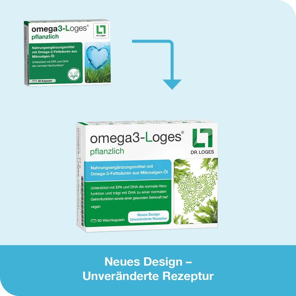 omega3-Loges pflanzlich – Omega-3 Kapseln vegan