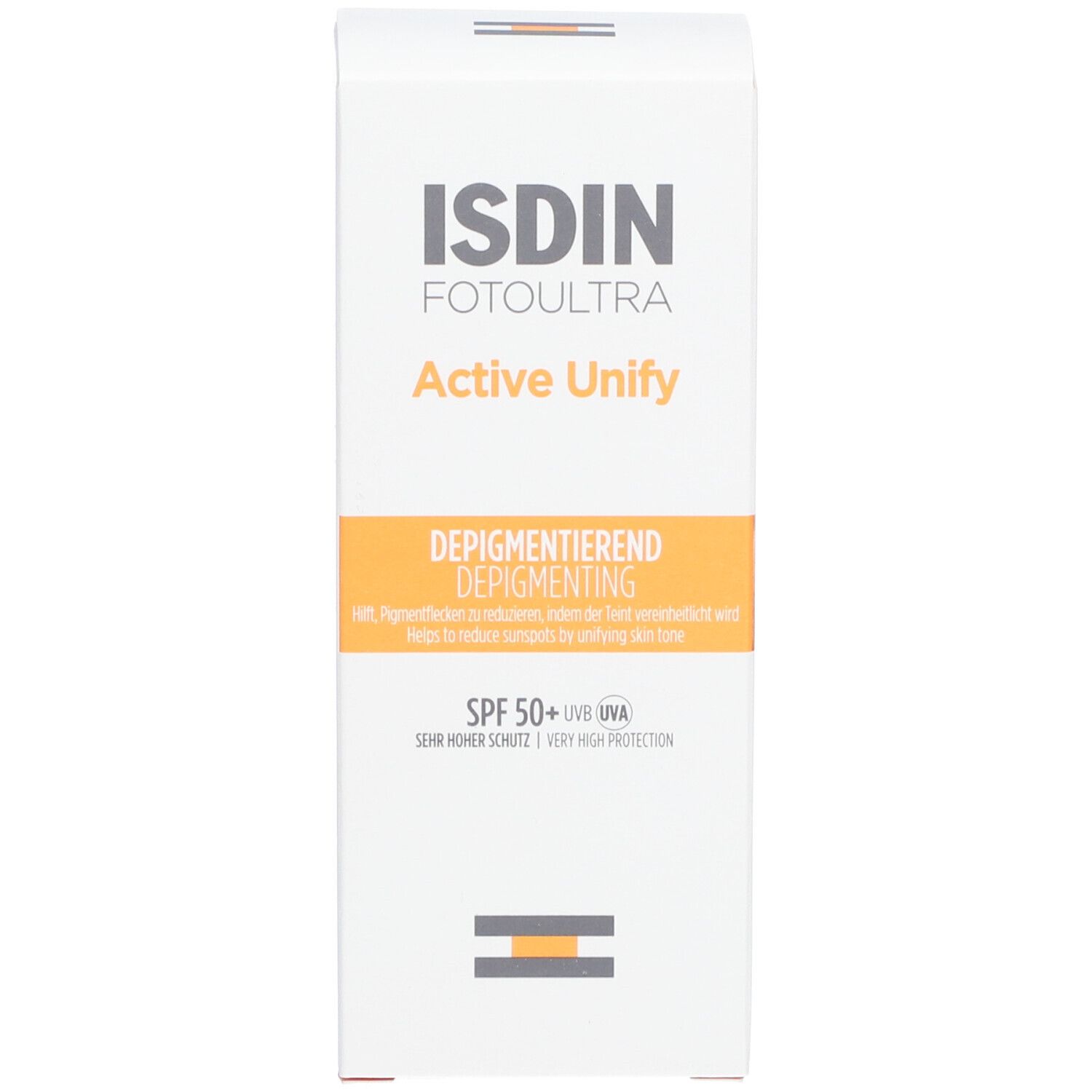 ISDIN FOTOULTRA Active Unify Fusion Fluid LSF 50+ Sonnenschutz zur Minderung und Vorbeugung sonnenbedingter Pigmentflecken