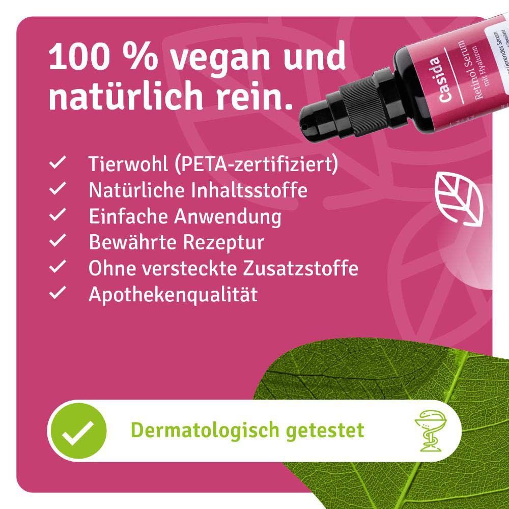 Fond rose avec texte. 100% végétalien et naturellement pur. Testé dermatologiquement. Certifié PETA.
