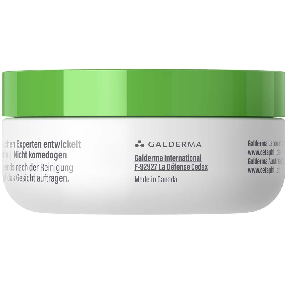 Dos du pot. Texte: Galderma, Fabriqué au Canada. Instructions d'utilisation.