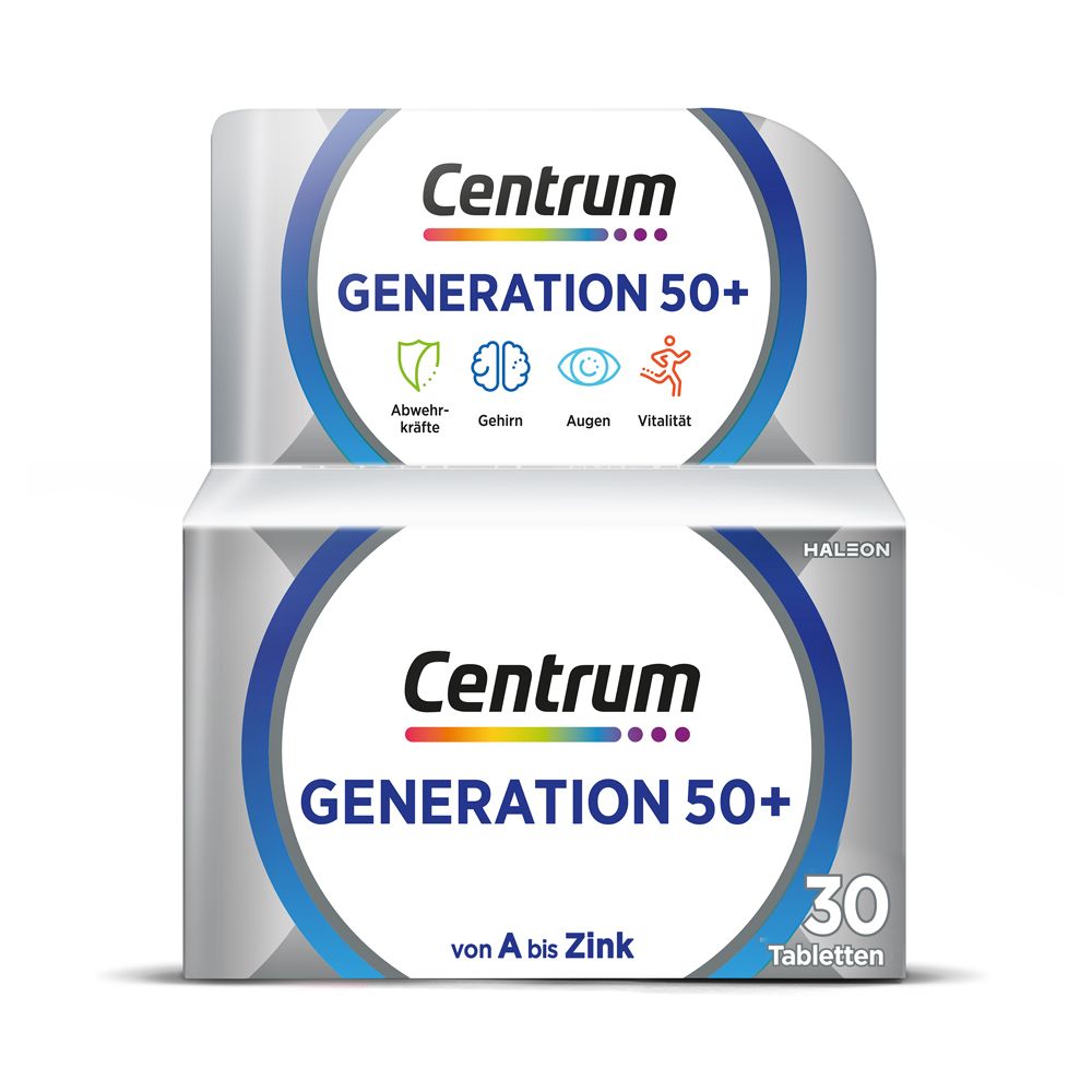 CENTRUM® Génération 50+, 30 pcs. avec vitamine D et vitamine C