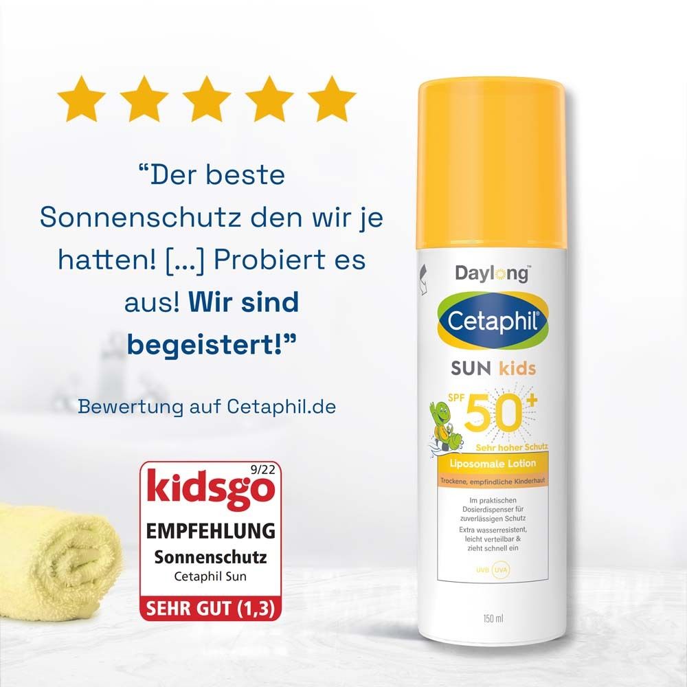 CETAPHIL SUN Kids Liposomale Lotion SPF 50+ Sonnenschutz für Baby- & Kinderhaut