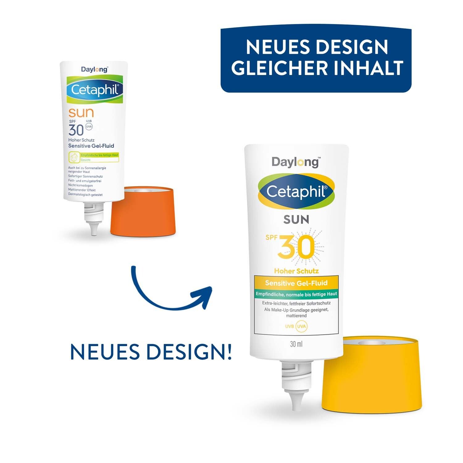 CETAPHIL SUN Sensitive Gel-Fluid SPF 30 Extra-leichter Sonnenschutz Gesicht