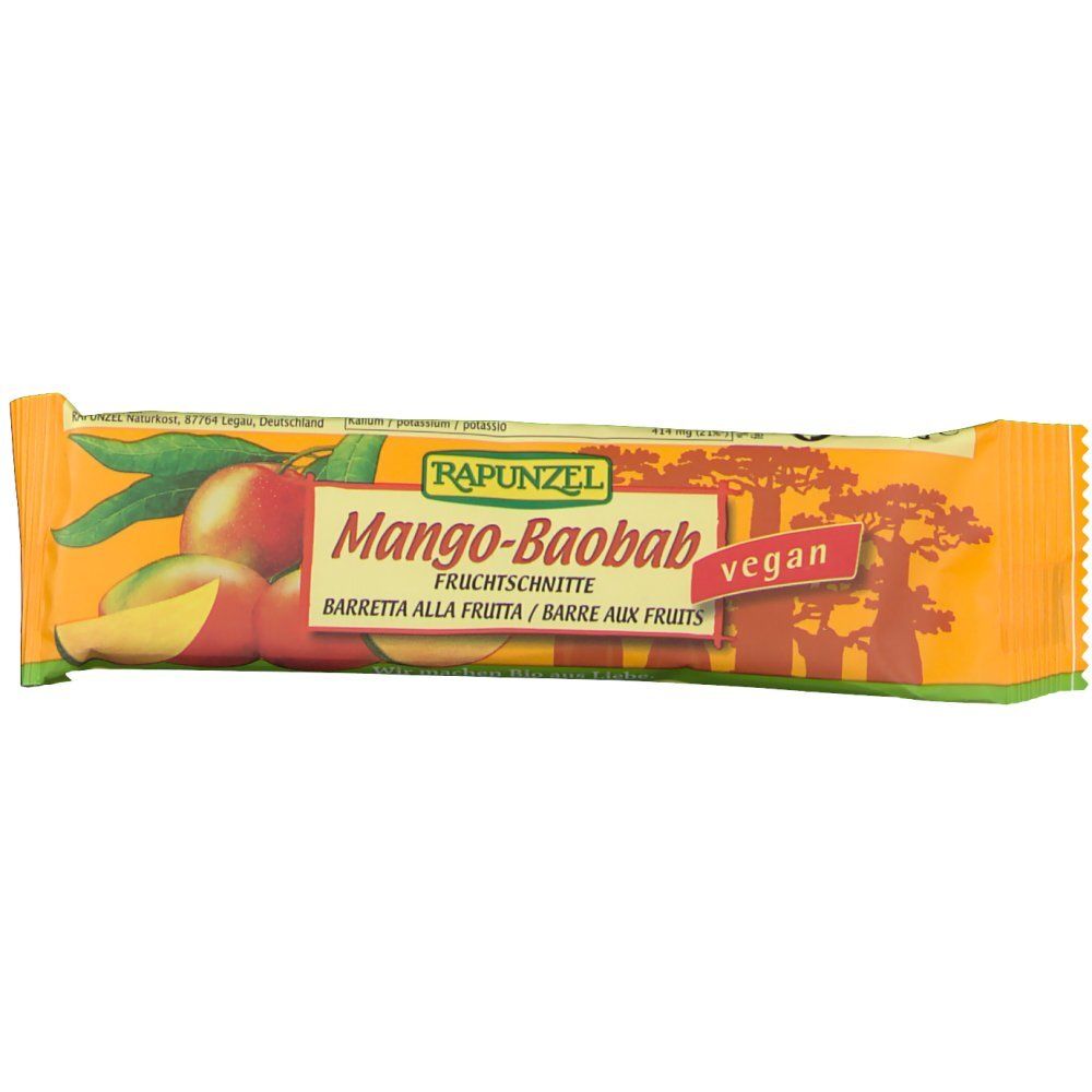 RAPUNZEL Bio Fruchtschnitte, Mango-Baobab