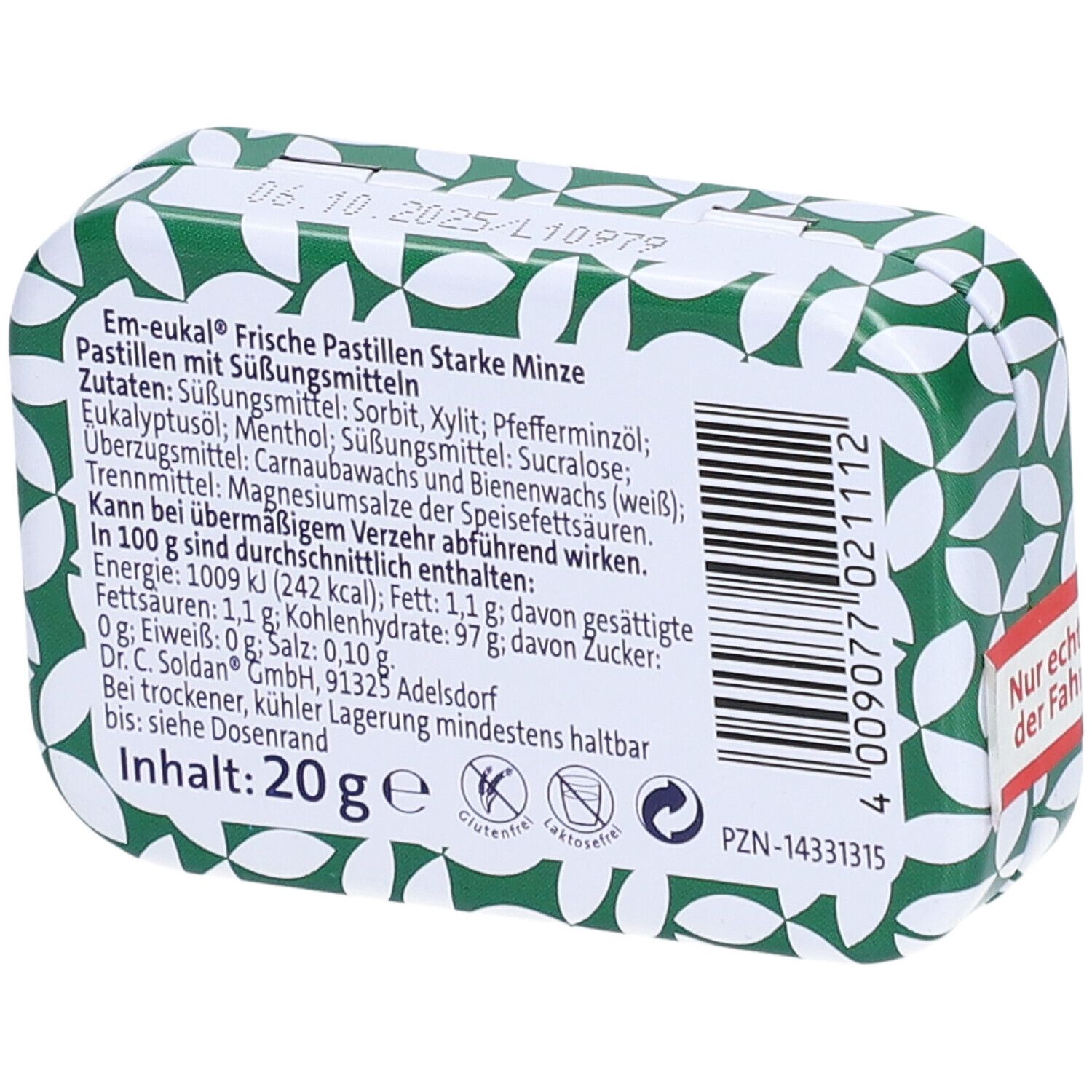 Em-eukal® Pastilles fraîches de menthe forte