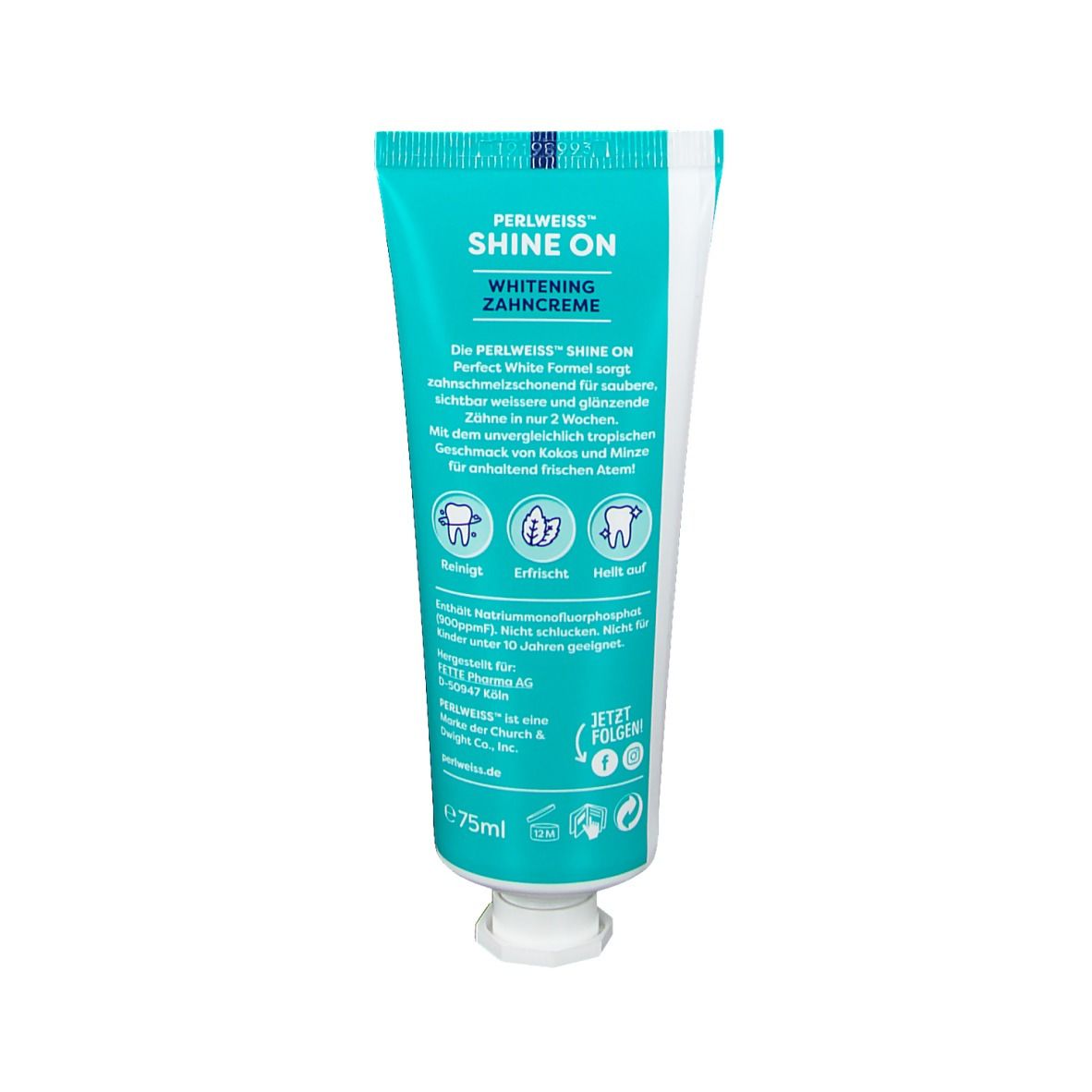 PERLWEISS® Brillance à la noix de coco et à la menthe