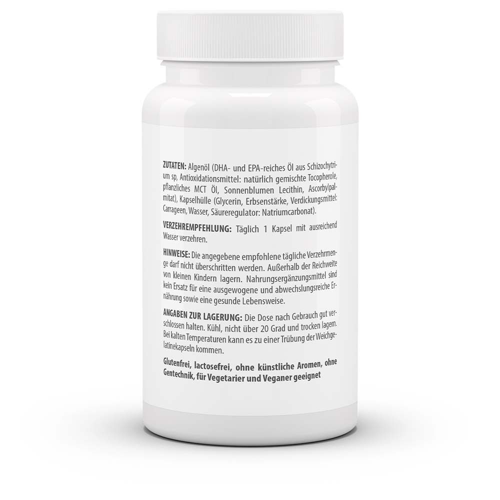 Dos de la bouteille blanche. Texte: Ingrédients, recommandation d'utilisation, avertissements, stockage. Sans gluten, lactose, arômes artificiels.