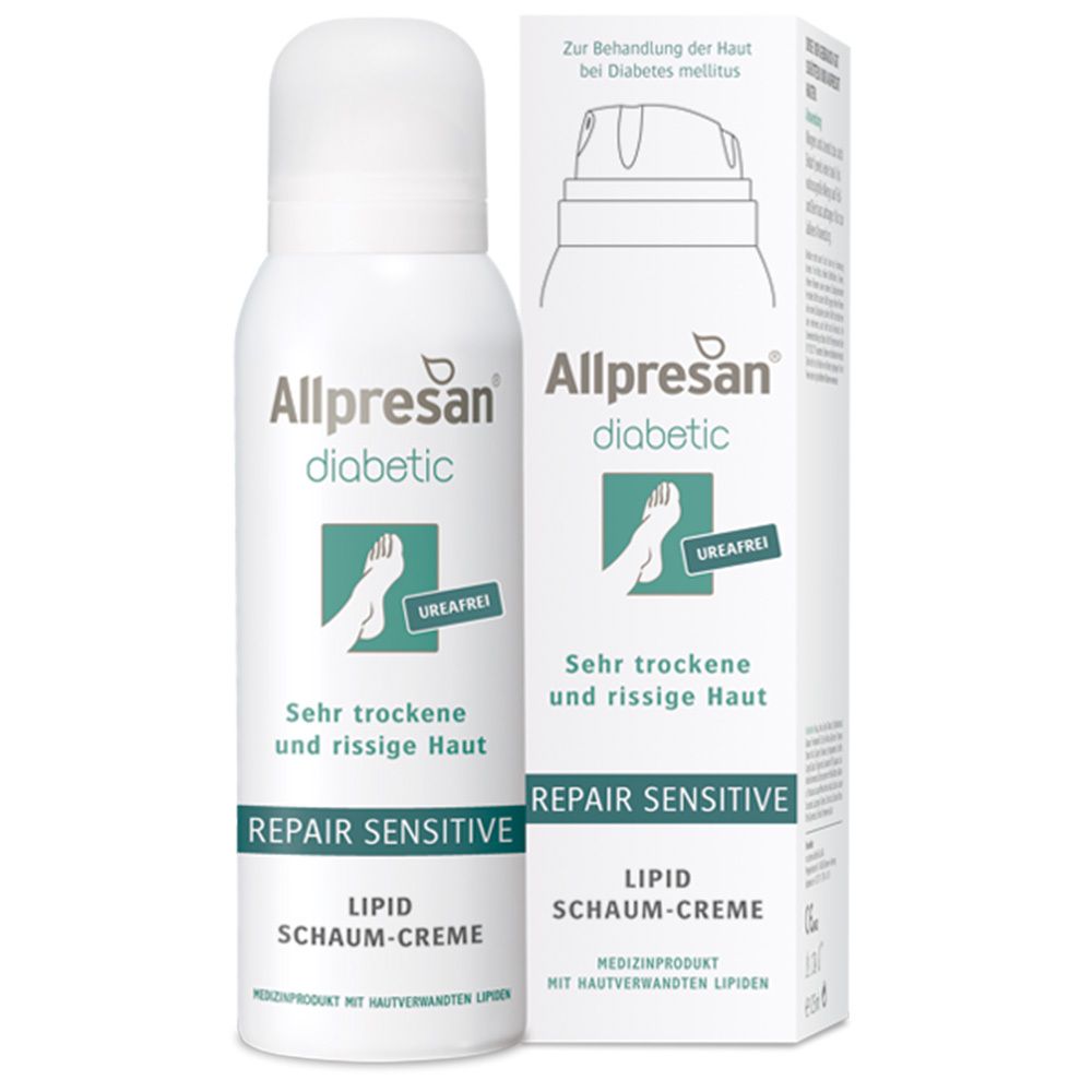 Allpresan® diabetic Lipid Schaum-Creme REPAIR SENSITIVE Sehr trockene und rissige Haut