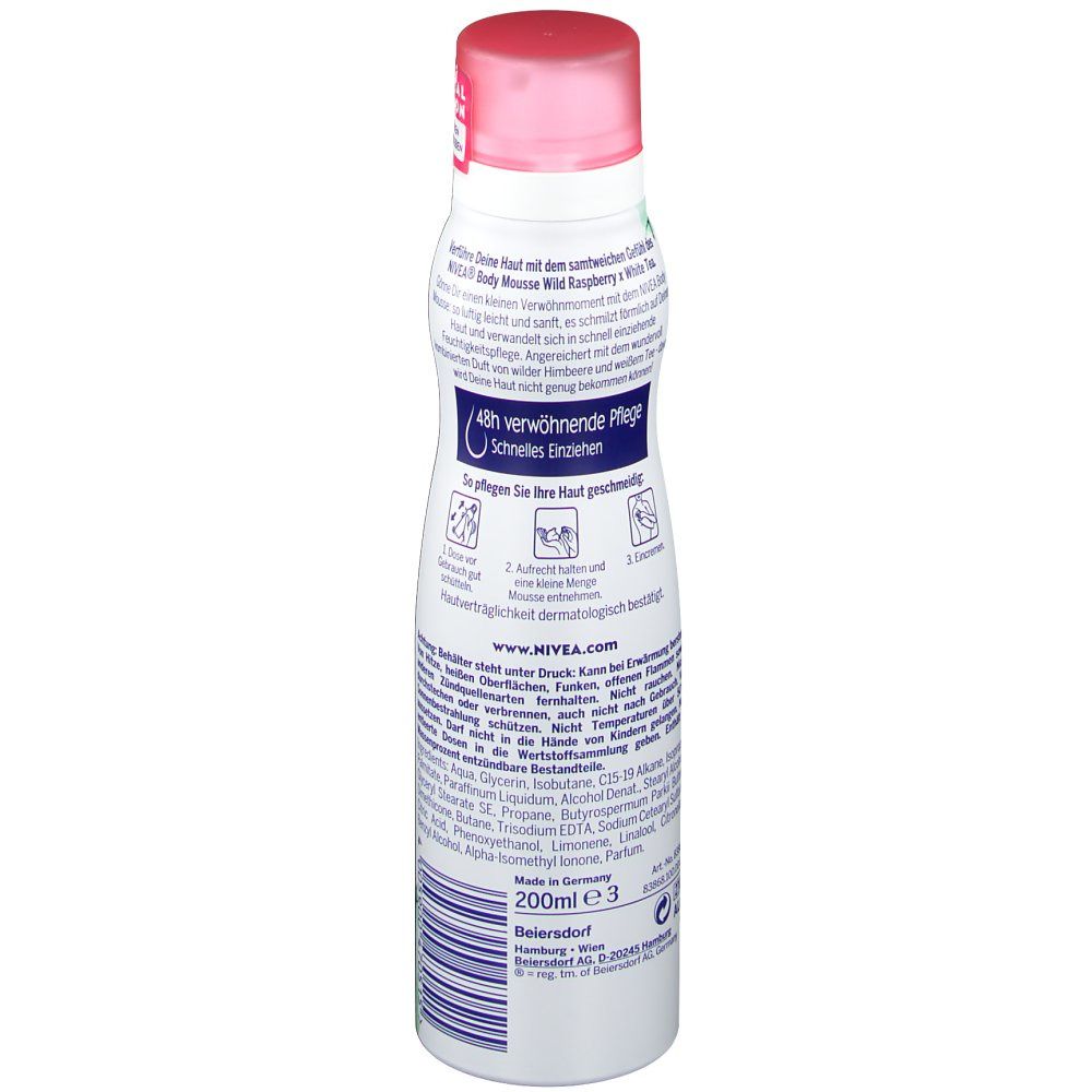 NIVEA® Body Mousse Wild Raspberry & White Tea