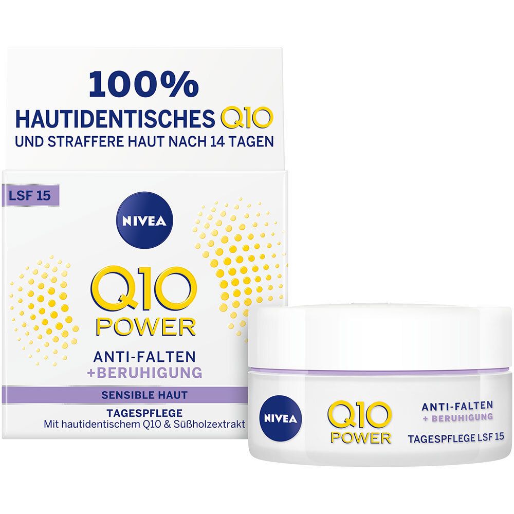 NIVEA Q10 Power Anti-Rides + Apaisant Soin de Jour SPF 15