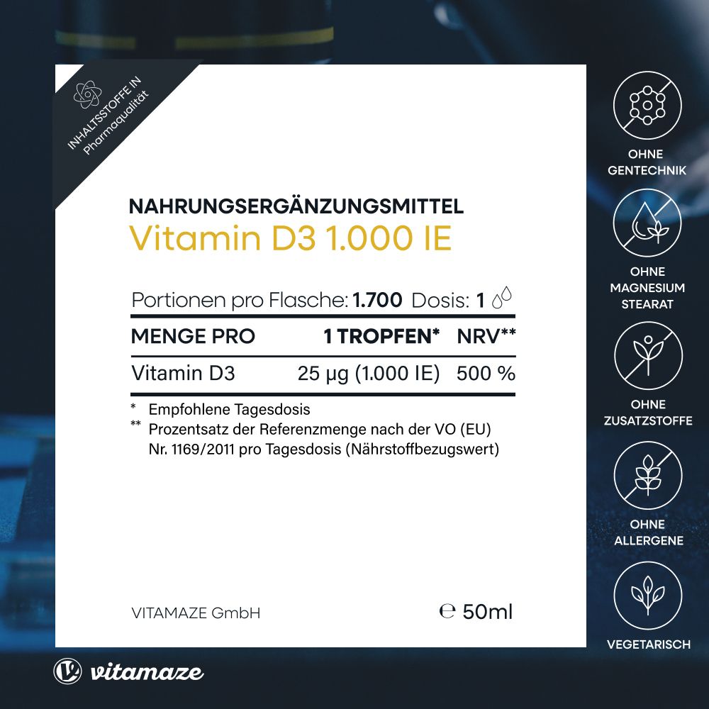 VITAMIN D3 TROPFEN 1.000 I.E.