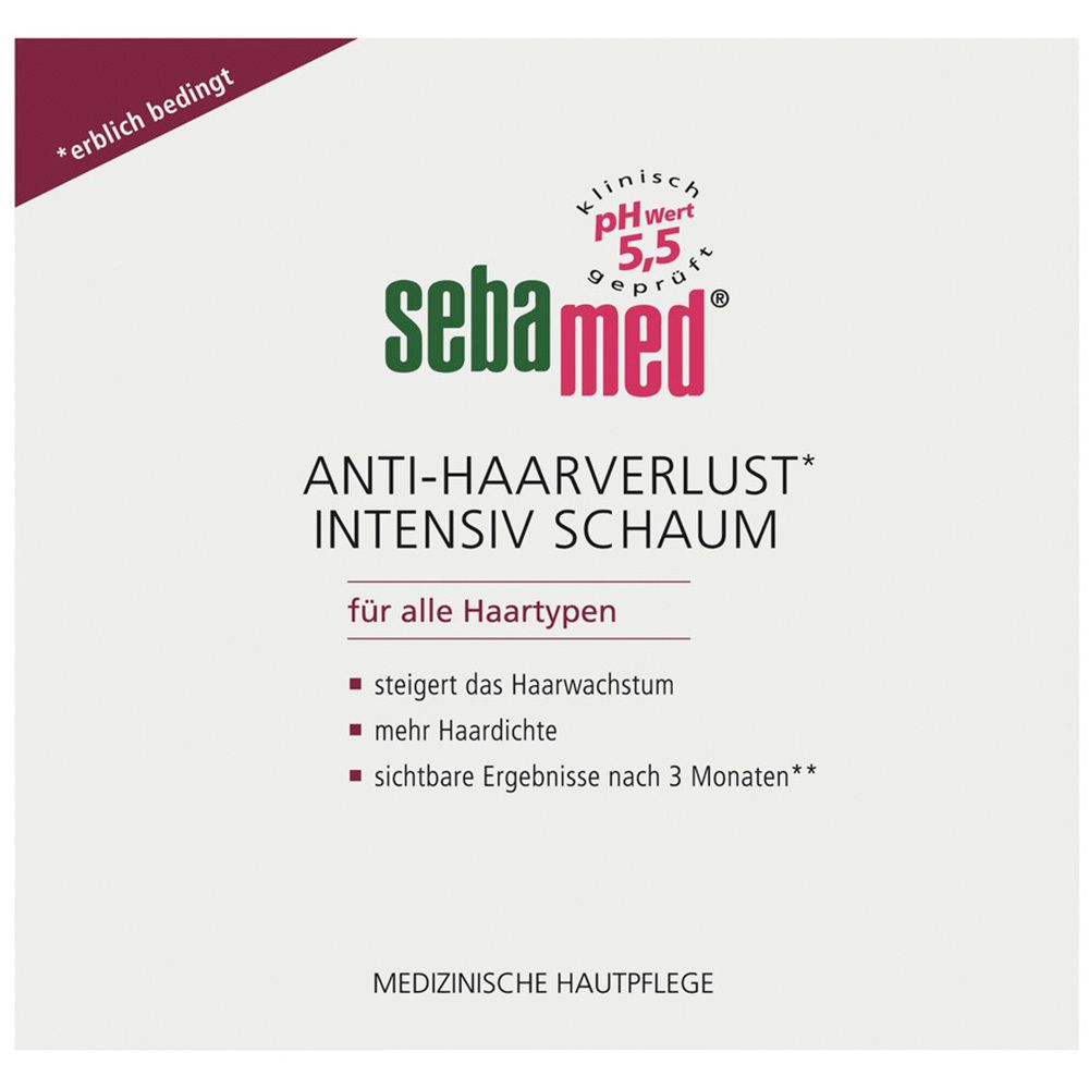 sebamed® MOUSSE INTENSIVE ANTI-CHUTE DE CHEVEUX pour tous les types de cheveux